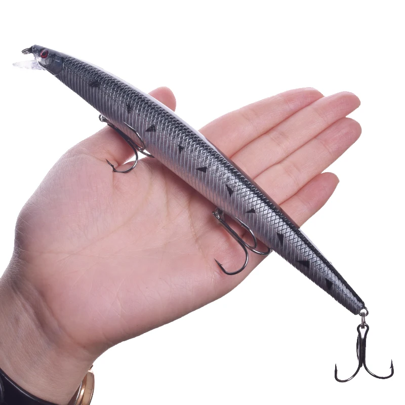 1Pcs Big Minnow Fishing Lures 18cm 24g Isca Wobbler Bass Laser Plastic Hard Artificial Bait Crankbaits Bass Sea Trolling Pesca