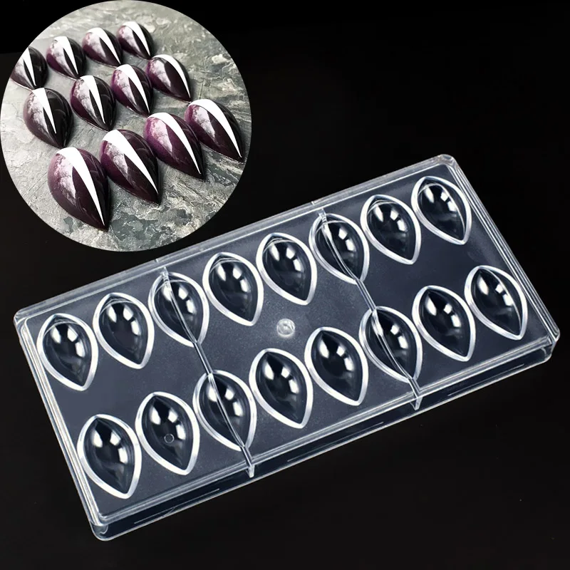 Лотос 3D шоколадная форма в форме оливы Пластиковая для шоколада конфеты формы