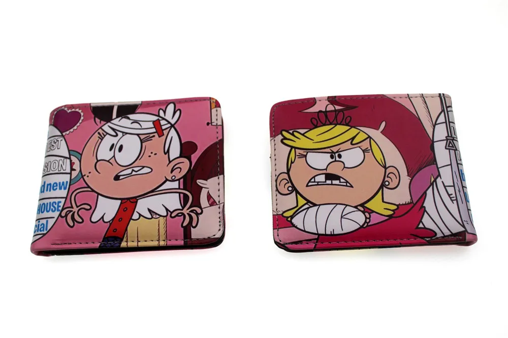Кошелек из искусственной кожи с рисунком «The Loud House Lincoln» для мальчиков и девочек с карманом на молнии для монет, короткий двойной держатель для карт, кожаный кошелек с принтом