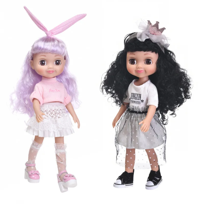 

reborn baby doll 35cm Vinyl Reborn Doll American Dress-up Foreign Girl Cartoon Girl Doll ball jointed doll toys Rebirth doll