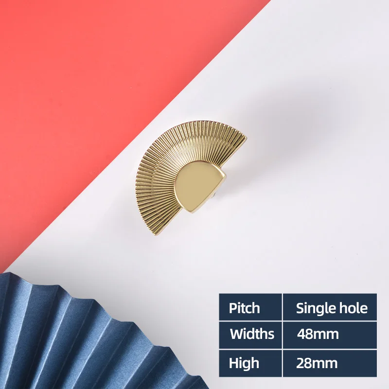 2pcs creative sector brass door handles nordic furniture handles and knobs for cabinet kitchen cupboard drawer pulls hardware free global shipping