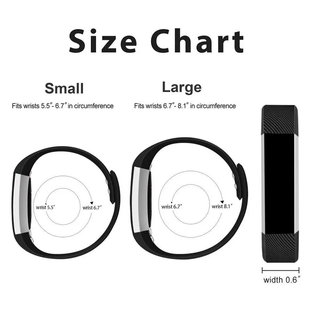 

Adjustable Replacement Straps Bands for Fitbit Alta and Alta HR Small Large