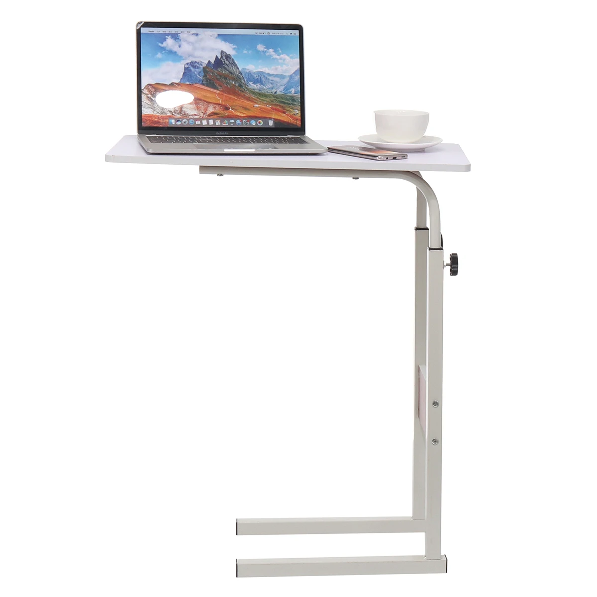 

Foldable Computer Table Adjustable Portable Wooden Laptop Desk Rotate Laptop Bed Table Can be Lifted Standing Bedside Desk