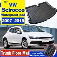 for volkswagen vw scirocco 2007 2019 3rd boot mat rear trunk liner cargo floor tray carpet mud pad guard protector accessories