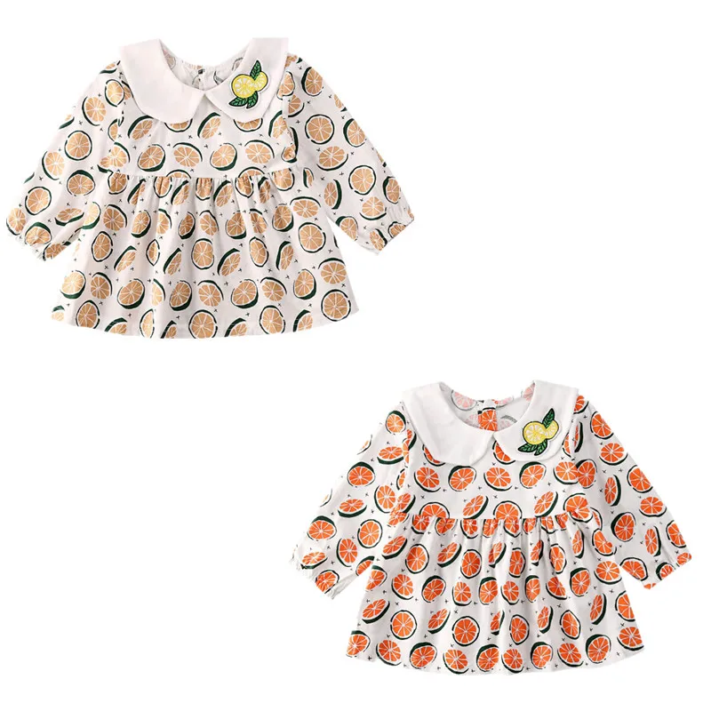 2020 милое платье-пачка с принтом лимона для новорожденных девочек сарафан