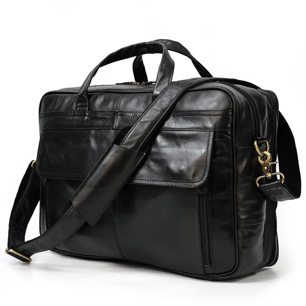 Luufan Men's Briefcases Genuine Leather Bags Man Business Laptop Bag Messenger Bag Large Capacity Handbags For Travel Bag