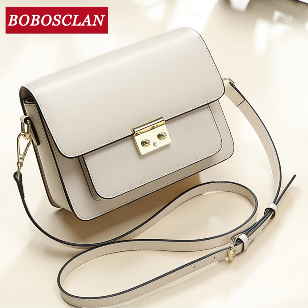 

BOBOSCLAN Genuine Leather Bag 2020 Fashion New Women's Bags High Capacity Shoulder Bag Real Leather Women Handbags Messenger Bag