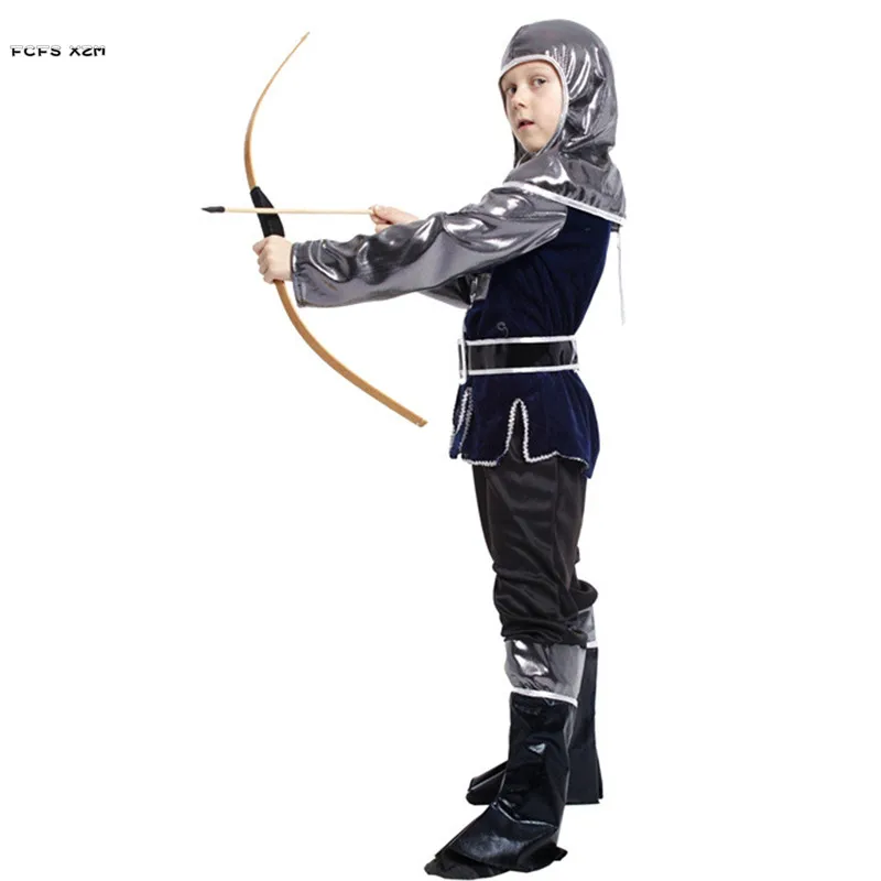 

Boys Crusaders of Europe Warrior Cosplay Kids Children Halloween knight Archer Costumes Carnival Purim Parade Stage Party dress