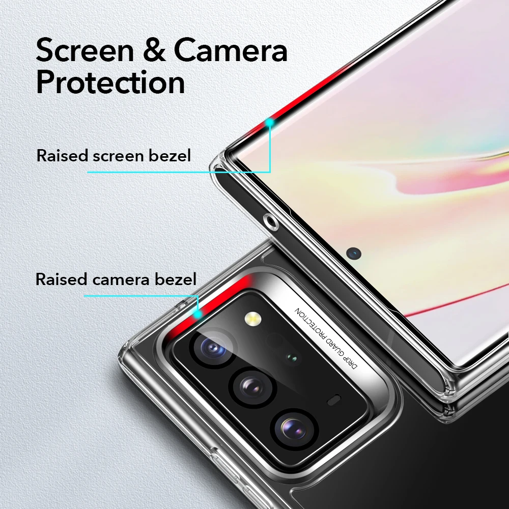 Чехол ESR для Note 20 Ultra Samsung 10 Plus чехол из закаленного стекла Galaxy прозрачный защитный