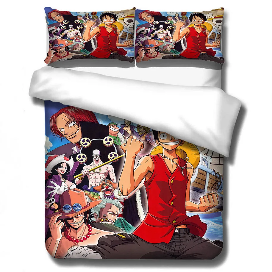 

One Piece Bedding Sets Monkey D Luffy 3D Print Size Quilt Bed Cover Duvet Cover Pillow Case 2-3 Pieces Sets Adult Children
