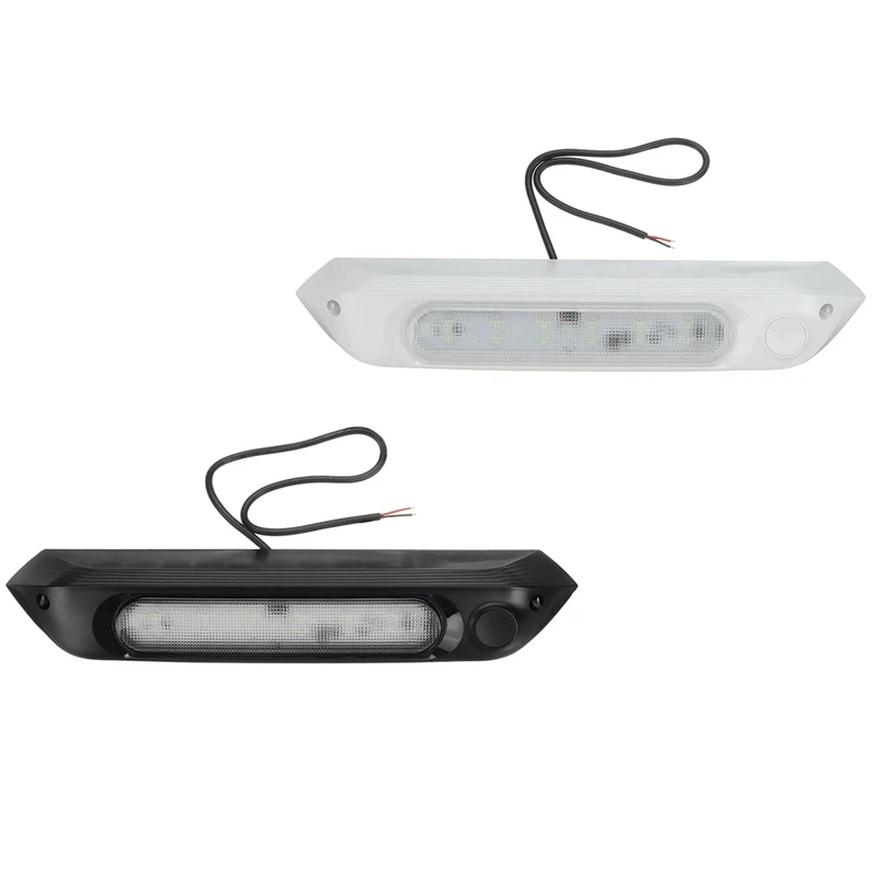 

2PCS LED 16W Awning Porch Light Waterproof Motorhome Camper Light Caravan Interior Wall Lamps Bar, White & Black