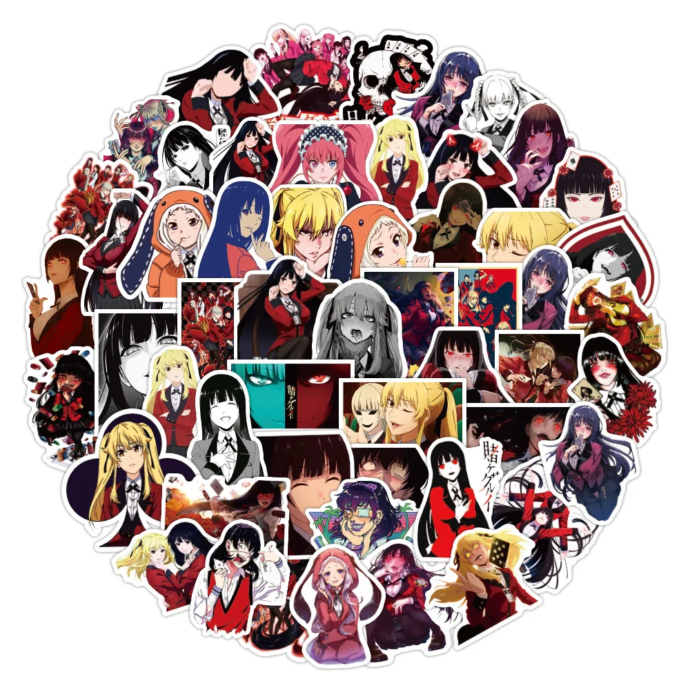 10/30/50 шт. азартные игры серии юаней Kakegurui граффити наклейка водяной чашки багажник