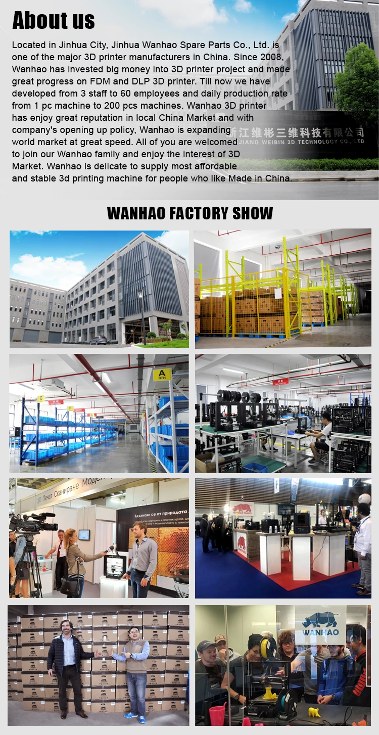 WANHAO D8 Быстрый прототипирование DLP/SLA 3d принтер большая площадь печати 8,9 дюймов ЖК-дисплей использовать 405нм смола с бесплатным программным обеспечением
