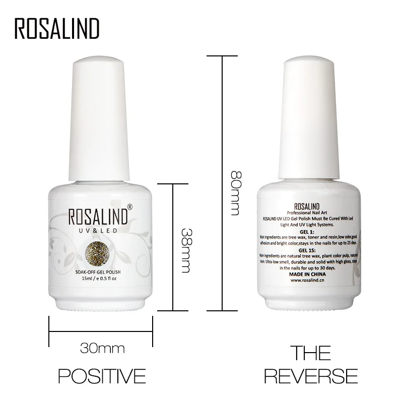 ROSALIND 6 шт./комплект Гель лак для ногтей набор Гибридный УФ гель акриловый все