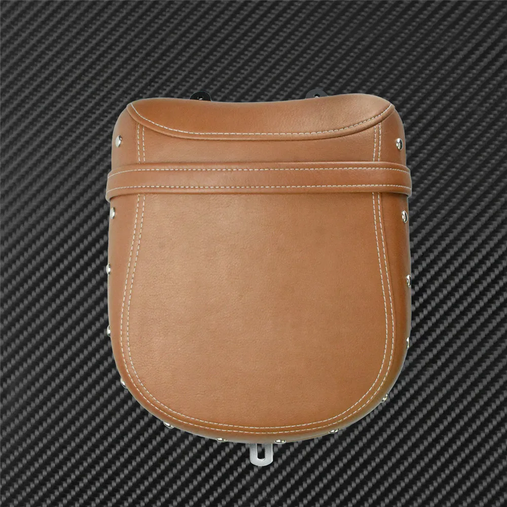 Мотоциклетное заднее ПАССАЖИРСКОЕ СИДЕНЬЕ кожаный коврик черный/коричневый для