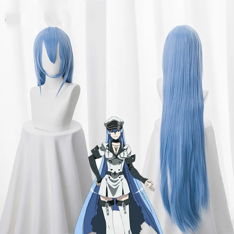 Akame Ga KILL! Esdeath синий длинный термостойкий синтетический волос Косплей аксессуар