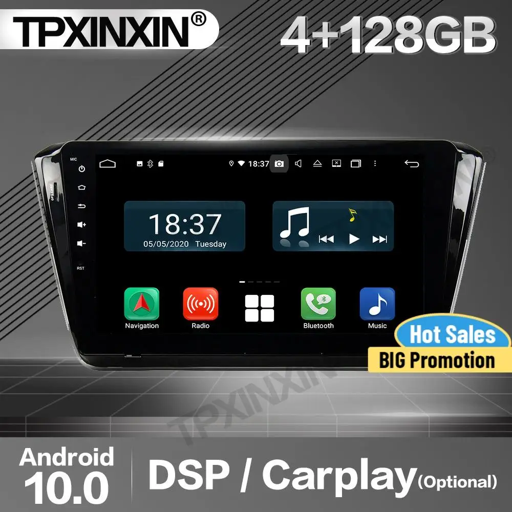 

Автомагнитола Apple Carplay, 128G, 2 Din, стерео приемник, Android, для Skoda Superb 2015, GPS-навигатор, проигрыватель, аудиомагнитофон, головное устройство