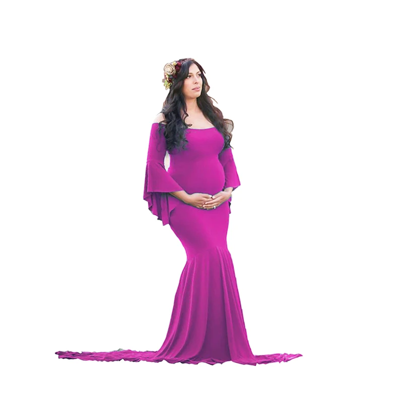 2021 New Maternity Pregnant women Photography Props Dress Pregnancy Mermaid noble royal Romantic clothing set Free shipping | Мать и