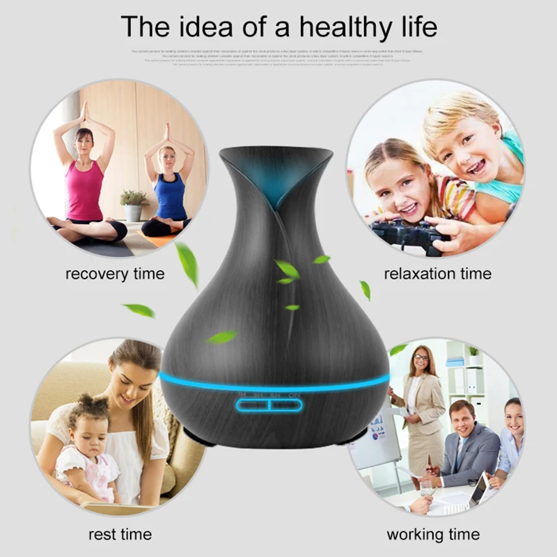 Увлажнитель Ароматизатор воздуха ультразвуковой 400 мл 7 цветов|Увлажнители