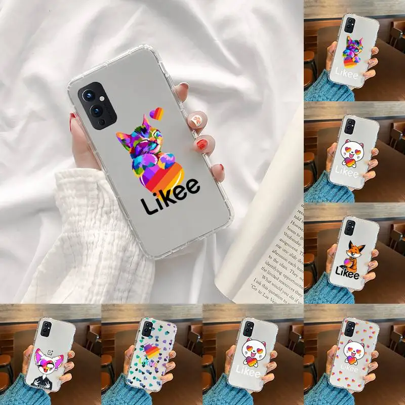 

fashion Likee cat bear love heart art Phone Case Transparent For OnePlus MEIZU MEITU M 7 8 9 16 17 T PRO XS moible bag