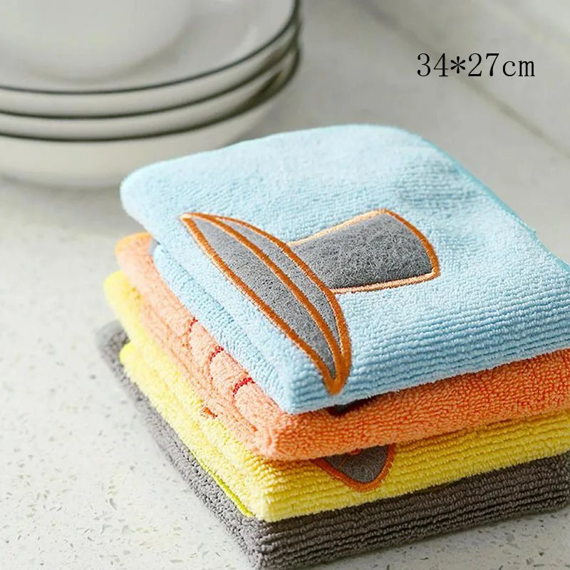 Кухонная мультяшная микрофибра губка для чистки супер впитывающее чистое