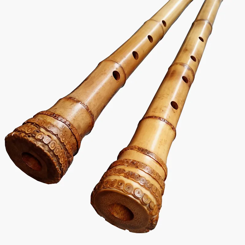 Japanese Shakuhachi Musical Instrument Five Hole Big Head Bamboo Root Tang Mouth Gift Textbook 1pc
