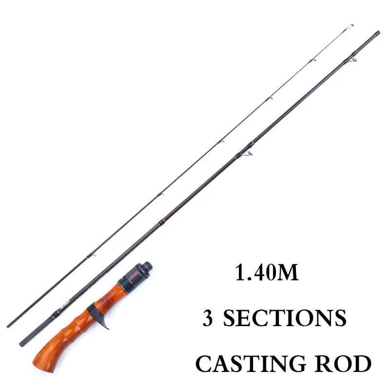 1.4M 3 SEC CAST ROD Lurekiller японский Fuji Portalbe форель стержень 1,4 м деревянная ручка твердый карбоновый наконечник UL Спиннинг/литье стержень - Цвет: 1.4M 3 SEC CAST ROD