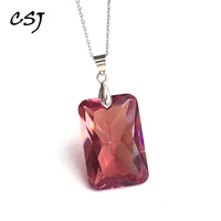 csj big stone zultanite pendant sterling 925 silver created sultanite oct2030mm stone color change fine jewelry women party