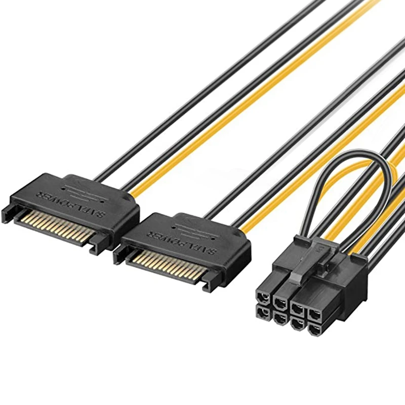 5 шт. адаптер питания для видеокарты двойной SATA 15pin |