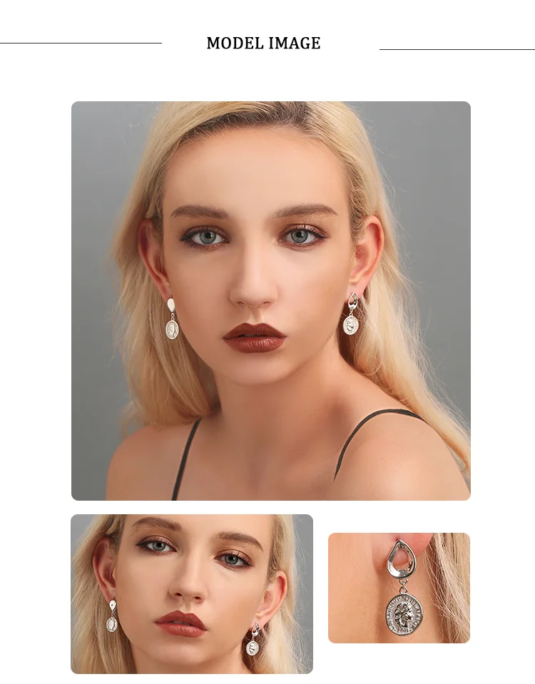 SUPERWEAR, 925 пробы, серебряные, асимметричные серьги с подвеской, желтое золото, цвет древняя монета, женские серьги-капли, винтажные ювелирные изделия