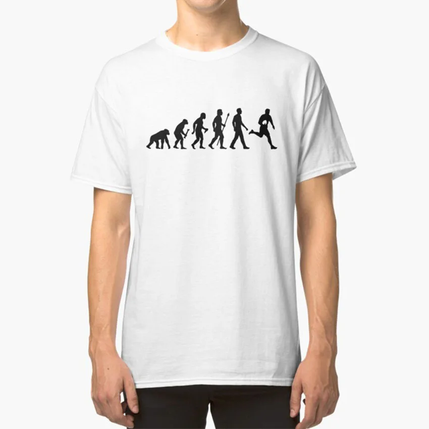 

Evolution Of Rugby T - Shirt Rugby Evolution Funny Of Man League New Zealand Australia Union Try Penalty