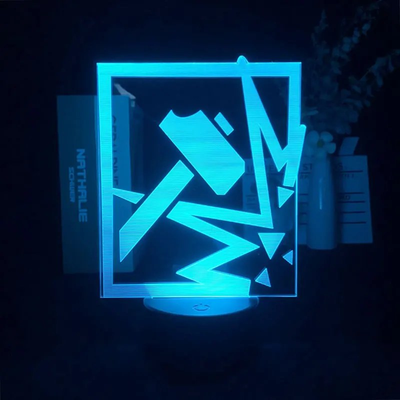 

3D Night Light Alarm Clock Base Light Decorative Sledge Game Directly Supply Delivery Table Bedroom Colorful Best Selling