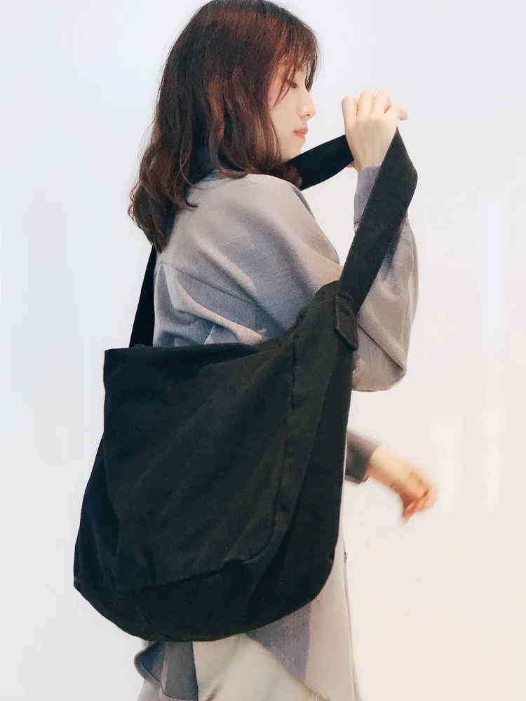 Повседневная Женская джинсовая сумка вместительный холщовый саквояж на плечо