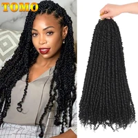 tomo pre twisted passion twist hair 12 18 24 inch bohemian twist crochet braids ombre color synthetic braiding hair extensions
