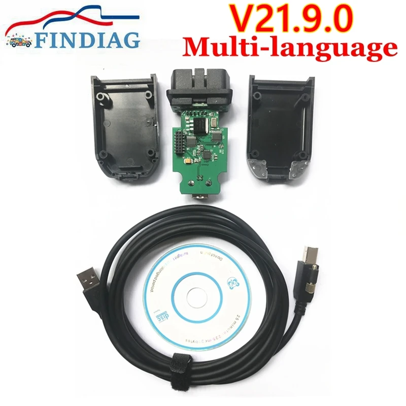 

V2 V21.9 Interface atmega162+16v8+ft232rq Car Diagnostic Tool OBDII 16Pin Interface Electric Testers for VAG 21.9.0