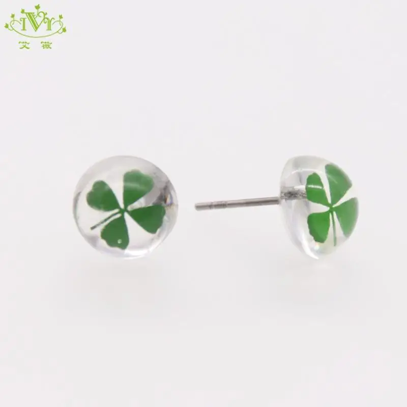 10 мм Прозрачный светящийся четырехлистный клевер прозрачный фотоэлемент модные