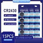 15 шт.лот CR2430 литиевая батарея 3V CR 2430 DL2430 BR2430 ECR2430 для часов компьютер калькулятор управление игрушки Кнопка батарейки