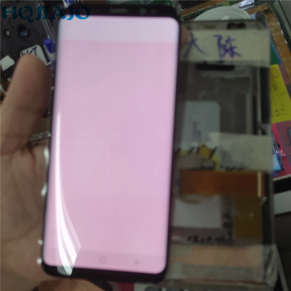 

Дигитайзер с сенсорным экраном для Samsung Galaxy S8 G950 G950F, ЖК-дисплей для Samsung G950 BIg Red Burn-Shadow S8 G950FD