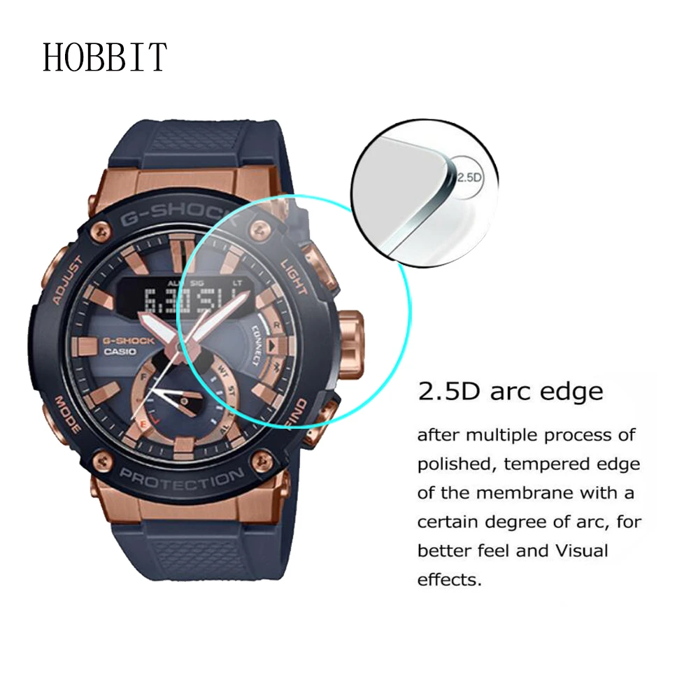 Закаленное стекло для часов Casio 2 упаковки 2.5D 9H прозрачное защиты экрана от