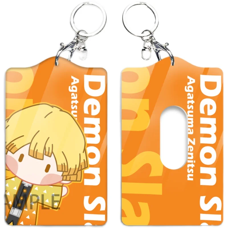 

Japanese Anime Demon Slayer Kimetsu no Yaiba Kochou Shinobu Student ID Bus Bank Card Holder Keychain Card Case Pendant Toy Decor