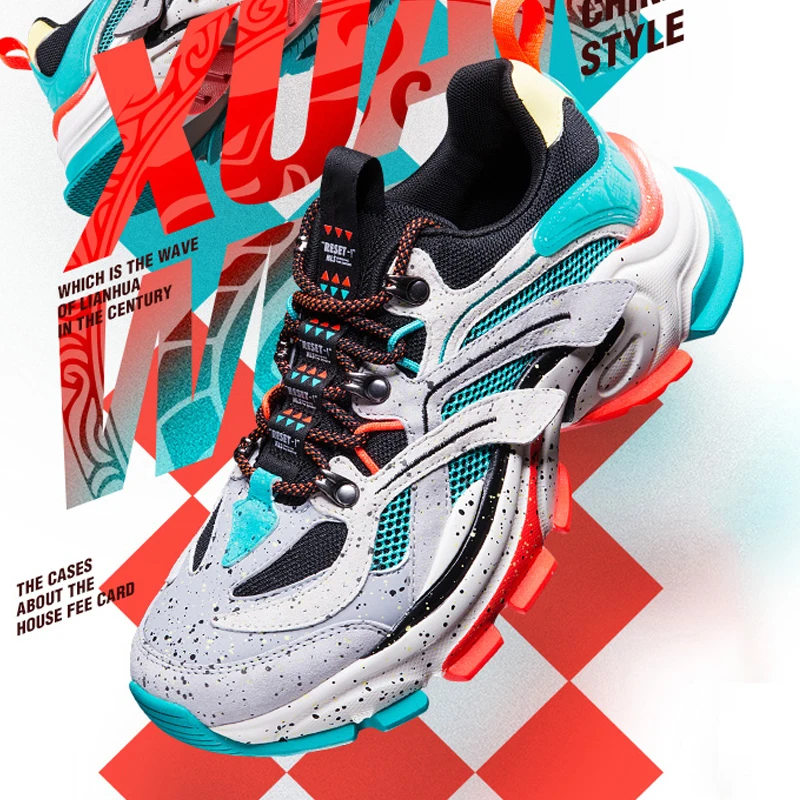 QIAODAN Running Shoes 2022 for Men XUANWU Series Fashion Lightweight Elegant Outdoor Sports Shoes Non-Slip Sneakers XM15200315