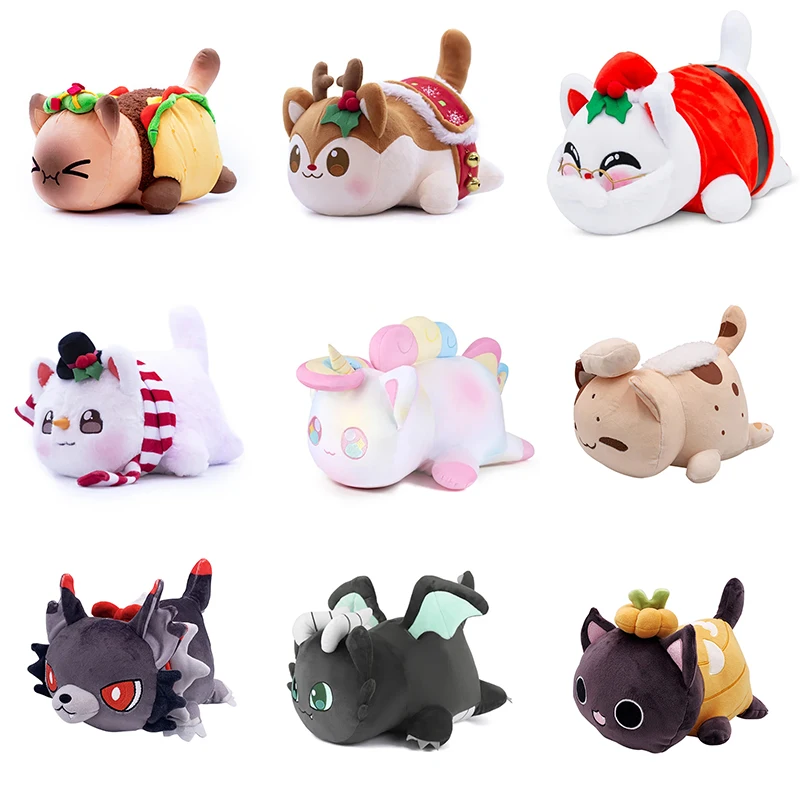 

Плюшевая кукла «Meow Aphmau», 25 см, кокс, картофель фри, гамбургеры, хлеб, сэндвичи, еда, кошка, единорог, милые мягкие игрушки, подушка для сна, пода...