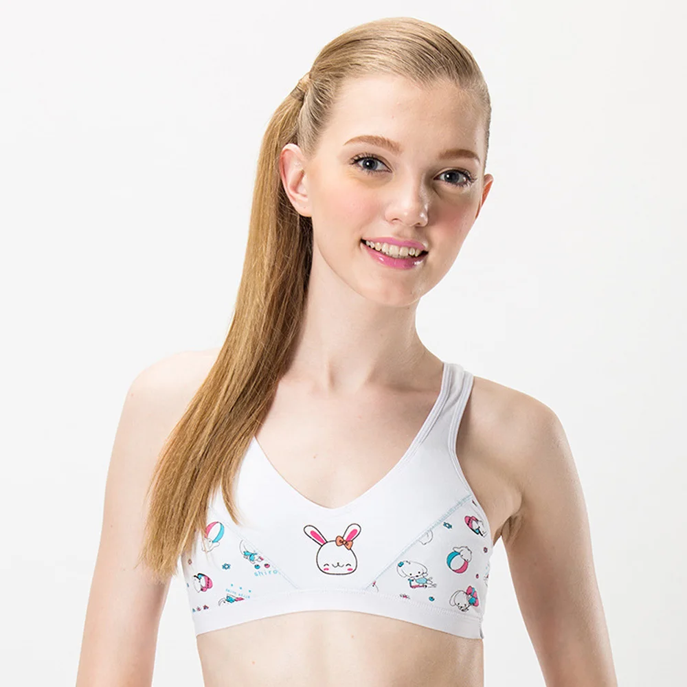 Funklouz Young Girl Training Bra Teen Student Cotton Sports Bra Teenage Girls Underwear