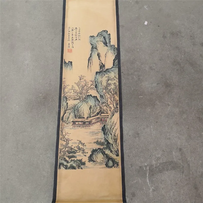 Китайская Картина знаменитостей старые свитки четыре экрана украшение