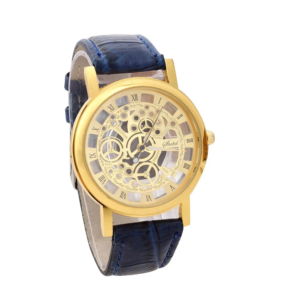 

Luxury Brand Mens Watch Military Sport Hollow Out Leather Men Quartz Watch Fashion Retro Wristwatch Clock Relogio Feminino