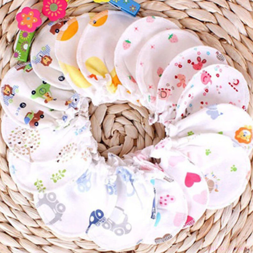 3 пары детских перчаток для новорожденных, мягкие хлопковые варежки анти-царапки, варежки для новорожденных, подарок
