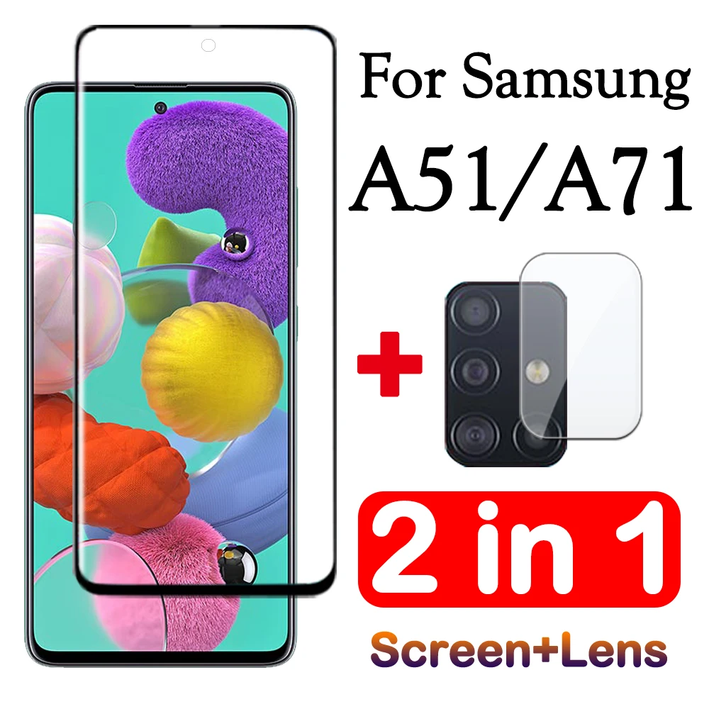Камера Len + закаленное стекло для Samsung A51 Защитное Galaxy A71 A 51 71 5G Защитная пленка