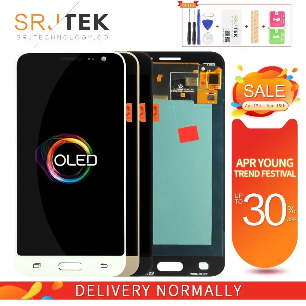 AMOLED/OLED/TFT дисплей j3 для Samsung J3 2016 J320 J320A J320F J320M сенсорный дигитайзер экран стекло