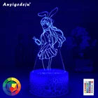 Новейший 3D светодиодный ночник с изображением кролика, девушки SENPAI MAI SAKURAJIMA, милый, многоцветный, меняющий цвет, лампа для рождественского подарка, фотолампа