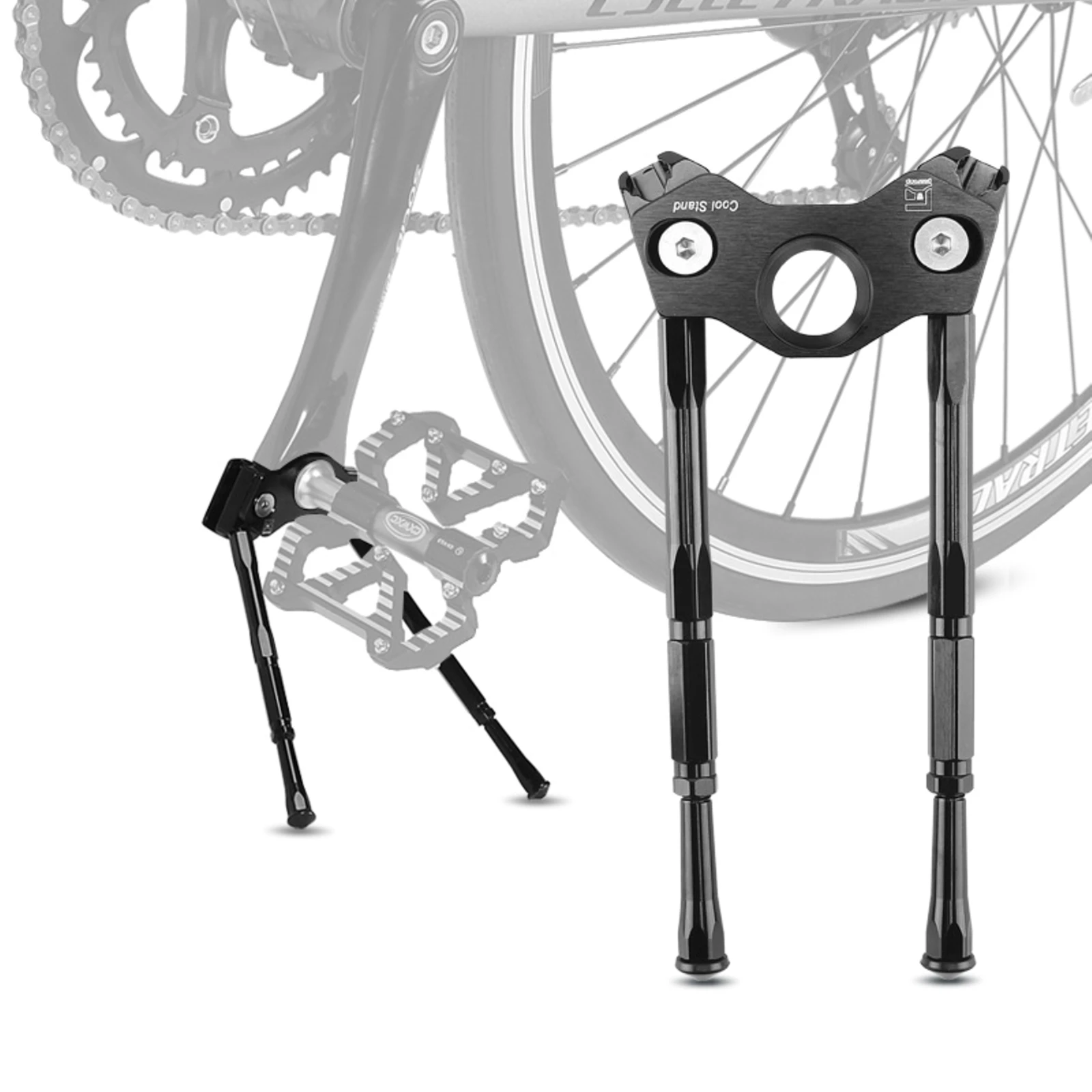 

Кронштейн для педали велосипеда, регулируемый, из алюминиевого сплава, черный, простой в установке, компактный, легкий, практичный, удобный, ...